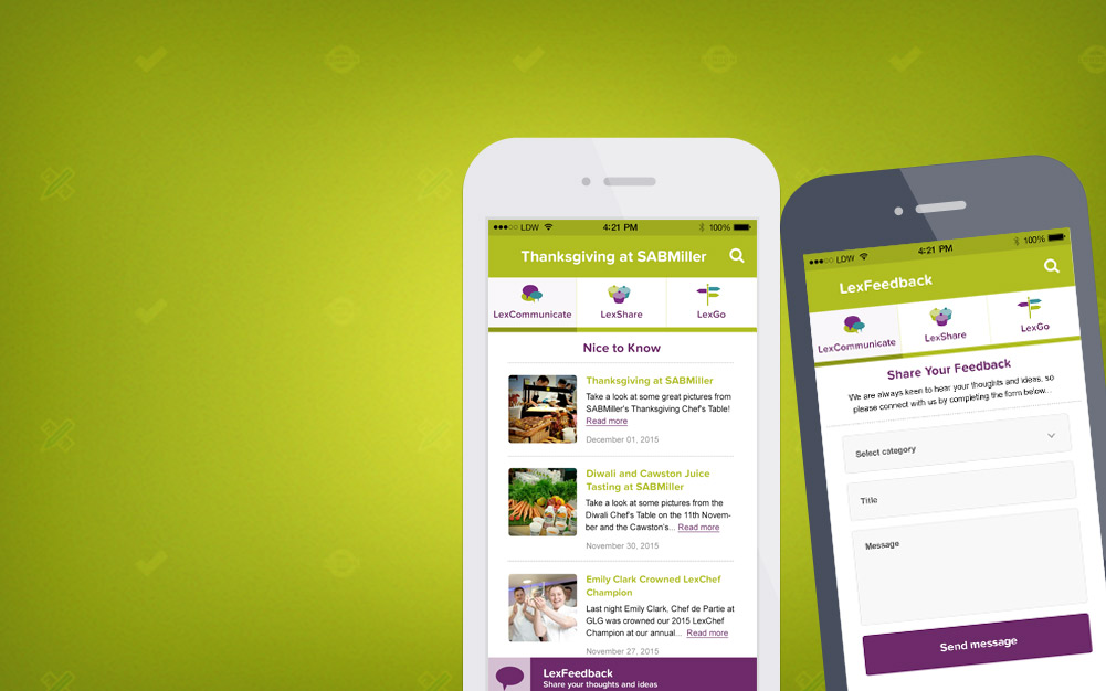 Lexington Catering LexConnect Extranet Mobile App