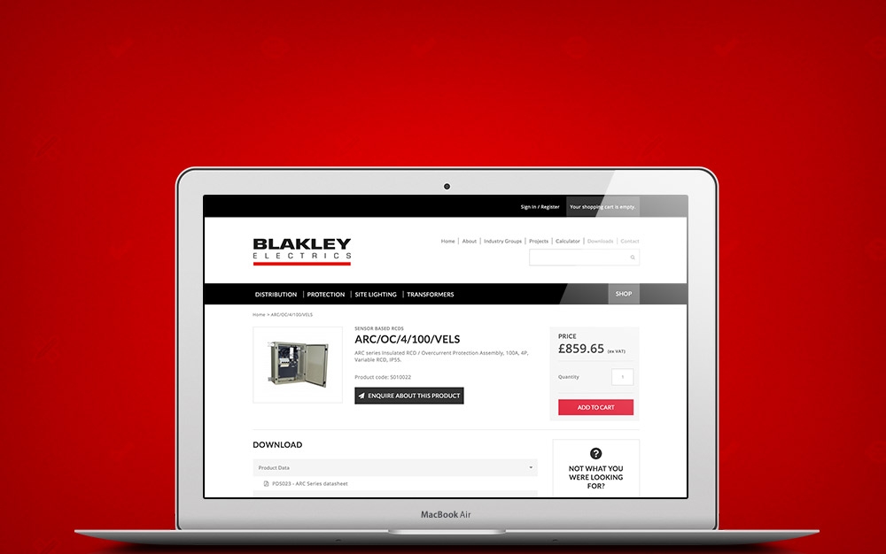 Blakley Electrics Drupal E-Commerce product