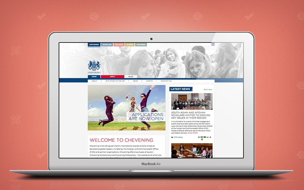 chevening scholarships website